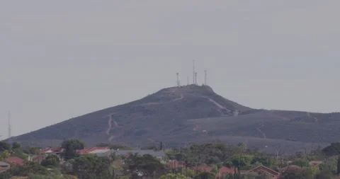 Hill With Mining Town On Valley Stock Footage 317428243