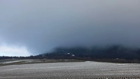 A hill in the mist- TIME LAPSE Видео 122370997