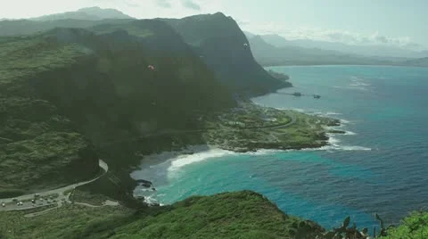 Hill Ocean view Stock Footage 11220110