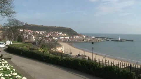 Hill Road by Sea Stock Footage 11152624
