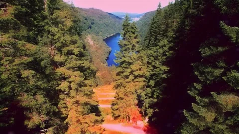 Hill snake path sharp-Vintage-paint-Reveal Osteroy Kossdalssvingene-Norway 스톡 동영상 200948481