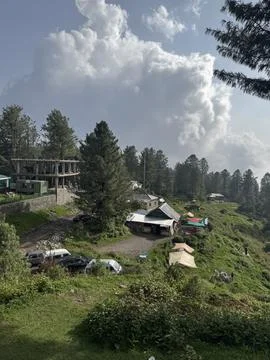 Hill Station in the Clouds Stock Photos