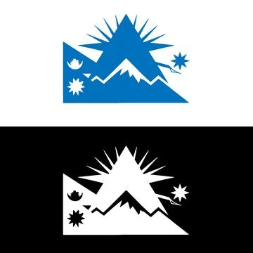 Hill-with-sun-set Illustrazione stock