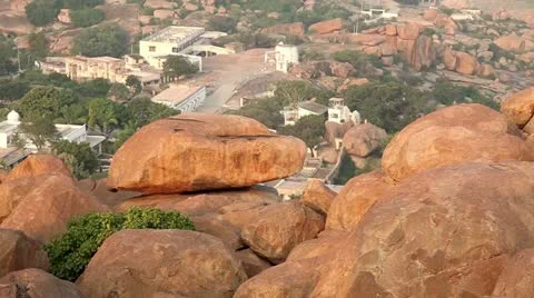 Hill top in Hampi Stock Footage 22308733