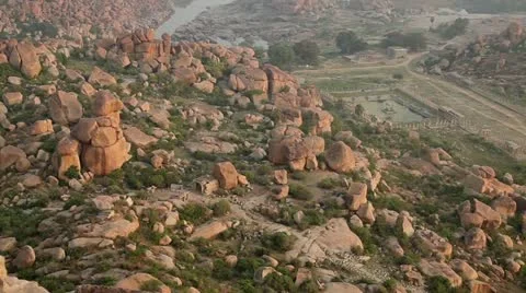 Hill top in Hampi Stock Footage 22308818