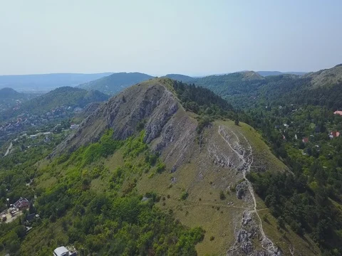 Hill view from above Stock Footage 78977113