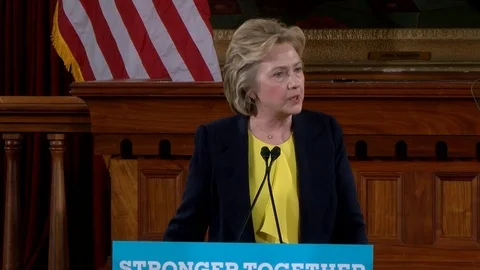 Hillary Clinton Address #2 (Springfield, IL) Stock Footage 87771747