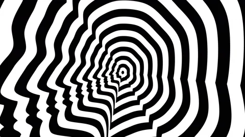 Hillary Clinton left profile - optical, visual illusion. 스톡 동영상 66421316