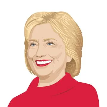 Hillary Clinton portrait Stock Illustration