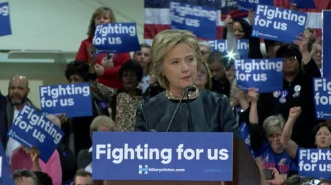Hillary Clinton Speaks About Values and Diversity Stock Footage 64726954