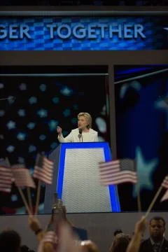 Hillary Clinton speech Stock Photos