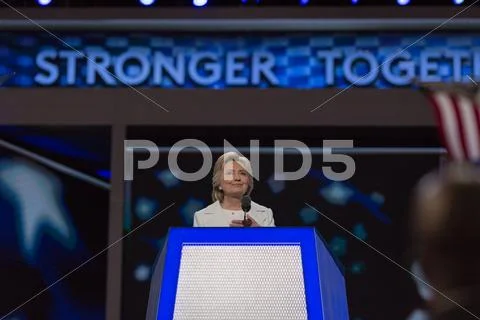 Hillary Clinton speech Stock Photos