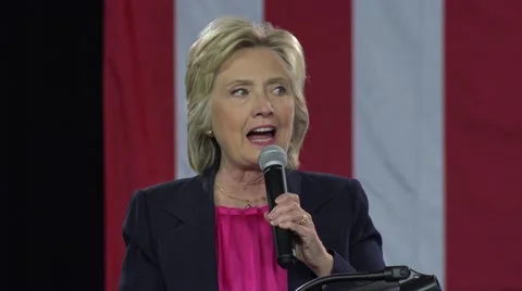 Hillary Clinton Talks About The American Dream At Tampa USF Rally 09-06-2016 Stock Footage 67308564