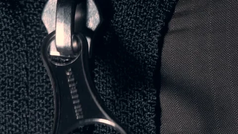 A Hilleberg tent zip being pulled up at night Stock-Footage 346640769