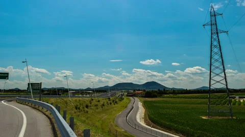Hills and highway Stock Footage 40392680