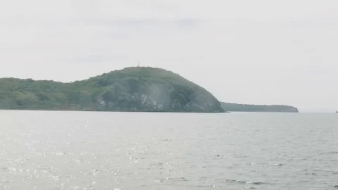 Hills and ocean Stock Footage