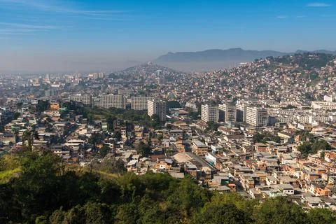 Hills and Slums on Rio de Janeiro Fotos Stock