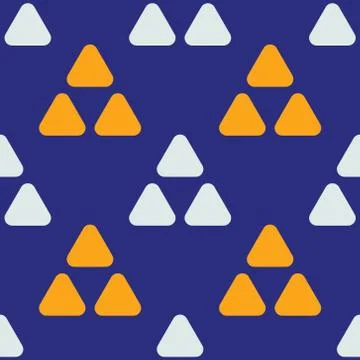 Hills and triangles seamless pattern Stock Illustration