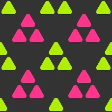 Hills and triangles seamless pattern Stock Illustration