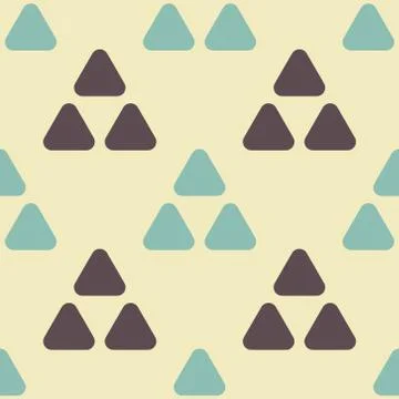 Hills and triangles seamless pattern Illustrazione stock