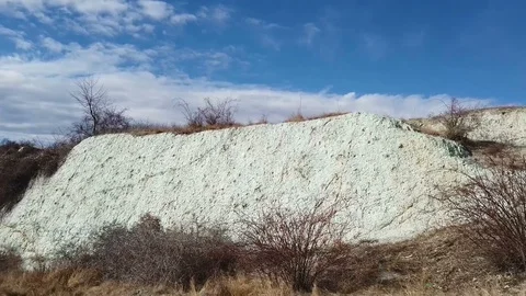 Hills composed of volcanic rocks in Slanic , Prahova County, Romania Stock Footage 124065451