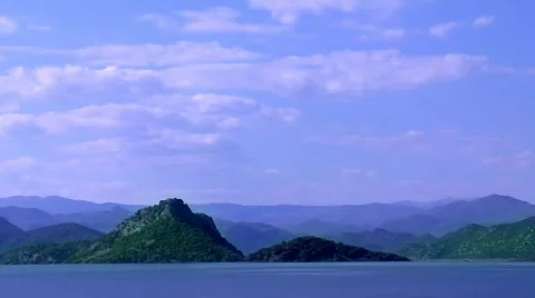 Hills on the Lake Stock Footage 710535
