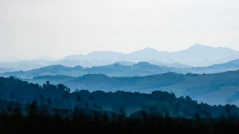 Hills of the Montefeltro Fotos de archivo