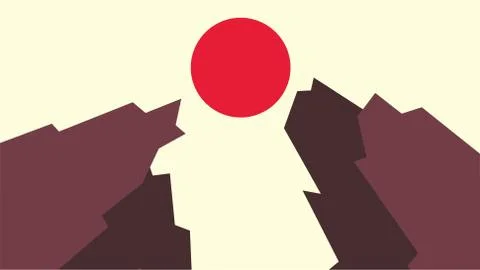 Hills in mountain Stock Illustration