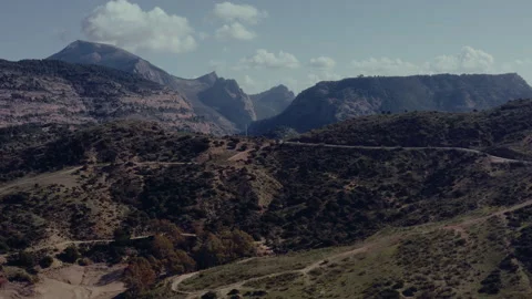 Hills near Malaga shot from a drone Stock Footage 255633053