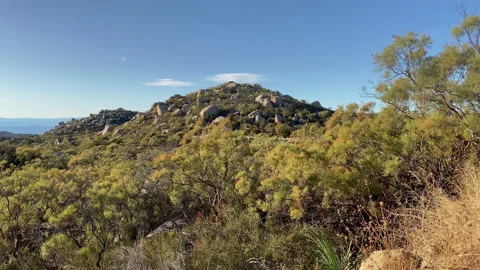 Hills with rocks and shrubs at fall, Southern California Stock-Footage 217395688