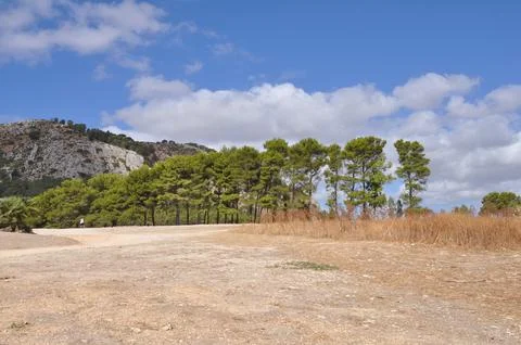 The hills in Segesta Stock Photos