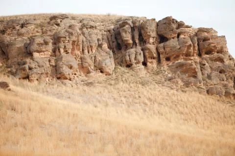Hills in the steepe Stock Photos