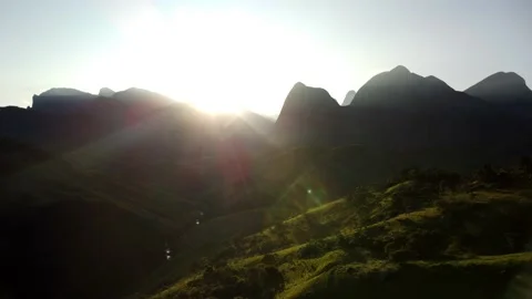 Hills at sunrise Stock Footage 195537964