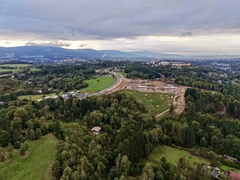 Hillside Clearing And Construction Underway, Construction And Land Clearing.. Фото