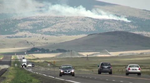 Hillside Fire Video stock 54754764