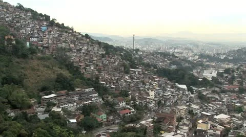 Hillside Homes in the Favela of Rio De Janeiro, Brazil Video stock 19707099