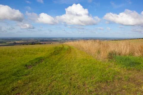 Hillside pasture Stock Photos