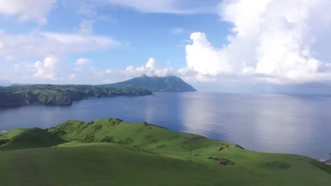 HILLSIDE VIEW OF THE OCEAN Stock Footage 130864491