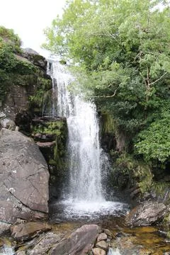 Hillside Waterfall. Stock Photos