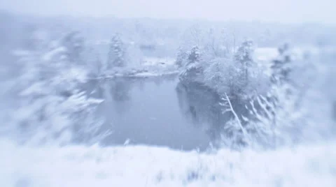 Hilltop Blizzard Stock Footage 44560711