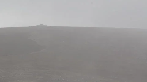 Hilltop with cloud cover moving Stock Footage 49017209