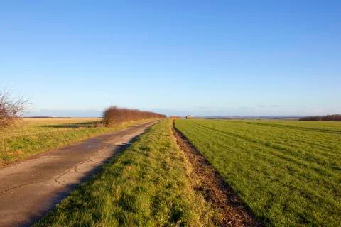 Hilltop footpath Stock Photos