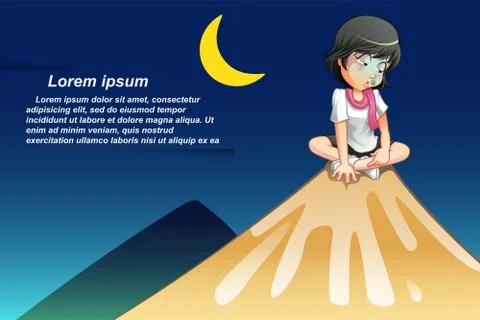 Hilltop. Stock Illustration