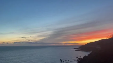 Hilltop Sunset Beach Stock Footage 236267302