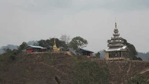 Hilltop Temple - Myanmar Stock Footage 107217569