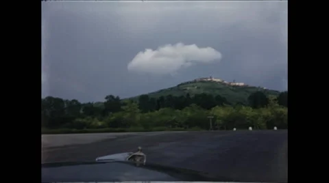 Hilltop Town at a Distance Video stock 47971555