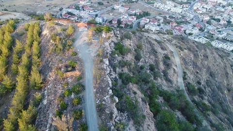 Hilltop view to over the town. Stock Footage 78357415
