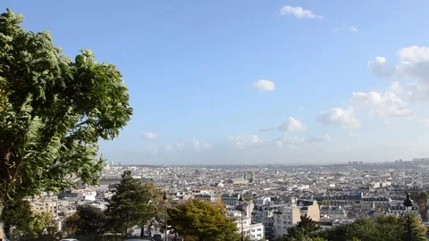 Hilltop View of Paris Stockbeeldmateriaal 94459184