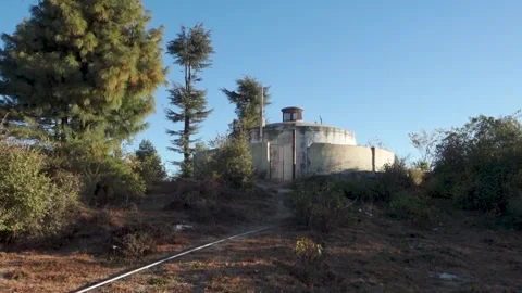 Hilltop Water Storage: Essential potable water supply tank serving lower vi.. Vidéo 262624767