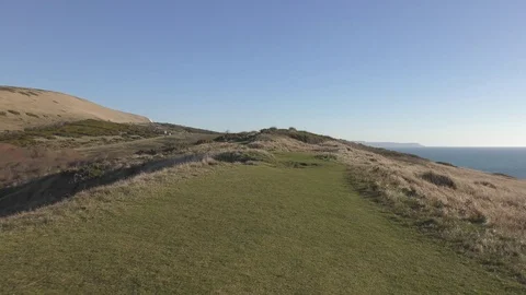 The hilly coast of the sea. Stock Footage 76006497